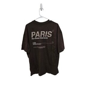ASOS DESIGN oversized t-shirt with city‎ back print in dark brown - Size Medium